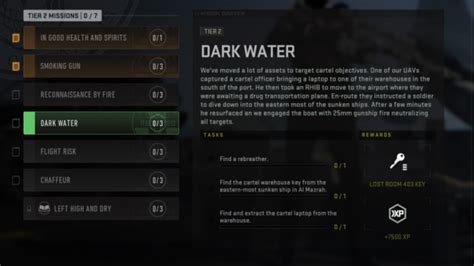 dark water dmz|Warzone 2 DMZ: How To Complete Dark Water